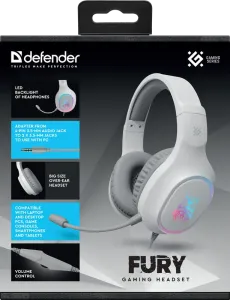 Defender - Gamer fejhallgató Fury