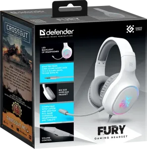 Defender - Gamer fejhallgató Fury