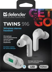 Defender - Vezeték nélküli sztereó headset Twins 916