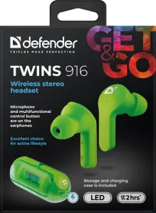 Defender - Vezeték nélküli sztereó headset Twins 916