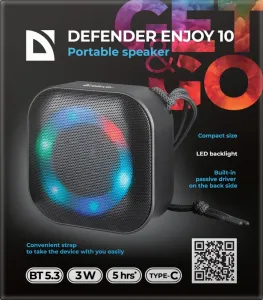 Defender - Hordozható hangszóró Enjoy 10