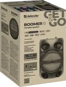Defender - Hordozható hangszóró Boomer 15