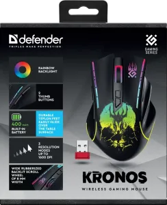 Defender - Vezeték nélküli gamer egér Kronos GM-695