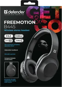 Defender - Vezeték nélküli sztereó headset FreeMotion B445