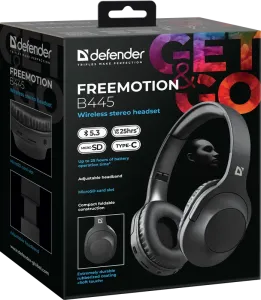 Defender - Vezeték nélküli sztereó headset FreeMotion B445