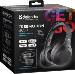 Defender - Vezeték nélküli sztereó headset FreeMotion B690