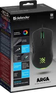 Defender - Vezetékes gamer egér Arga GM-049