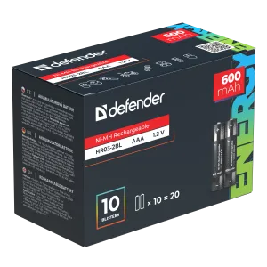 Defender - Újratölthető elem HR03-2BL 600 mAh