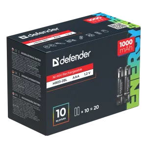 Defender - Újratölthető elem HR03-2BL 1000 mAh
