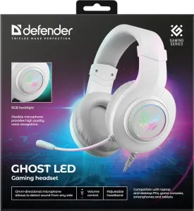 Defender - Gamer fejhallgató Ghost LED