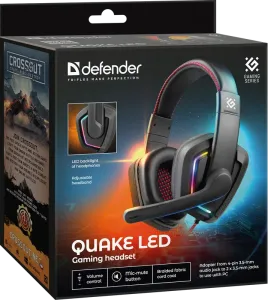 Defender - Gamer fejhallgató Quake LED