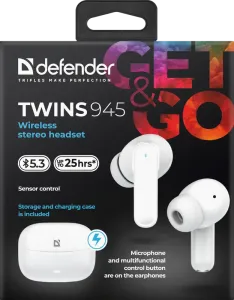 Defender - Vezeték nélküli sztereó headset Twins 945