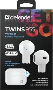 Defender - Vezeték nélküli sztereó headset Twins 955