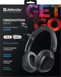 Defender - Vezeték nélküli sztereó headset FreeMotion B640