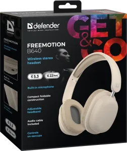 Defender - Vezeték nélküli sztereó headset FreeMotion B640
