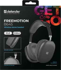 Defender - Vezeték nélküli sztereó headset FreeMotion B645
