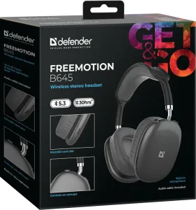 Defender - Vezeték nélküli sztereó headset FreeMotion B645