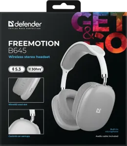 Defender - Vezeték nélküli sztereó headset FreeMotion B645
