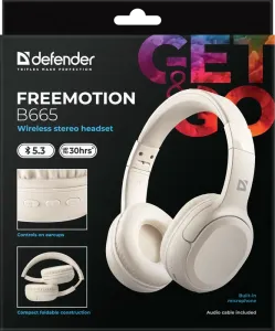 Defender - Vezeték nélküli sztereó headset FreeMotion B665