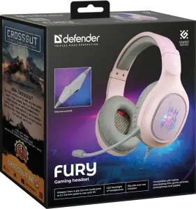 Defender - Gamer fejhallgató Fury
