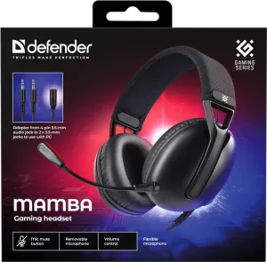 Defender - Gamer fejhallgató Mamba