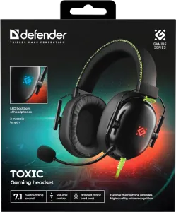 Defender - Gamer fejhallgató Toxic