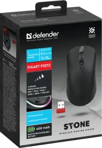Defender - Vezeték nélküli gamer egér Stone GM-551