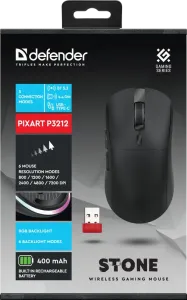 Defender - Vezeték nélküli gamer egér Stone GM-551
