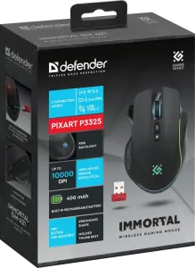 Defender - Vezeték nélküli gamer egér Immortal GM-421