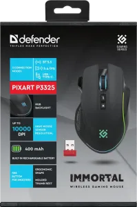 Defender - Vezeték nélküli gamer egér Immortal GM-421