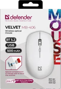 Defender - Vezeték nélküli optikai egér Velvet MB-406
