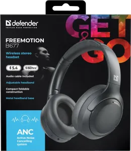 Defender - Vezeték nélküli sztereó headset FreeMotion B677