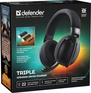 Defender - Vezeték nélküli sztereó headset Triple