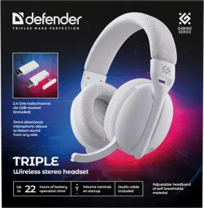 Defender - Vezeték nélküli sztereó headset Triple