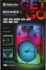 Defender - Hordozható hangszóró Boomer 12
