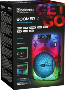 Defender - Hordozható hangszóró Boomer 12