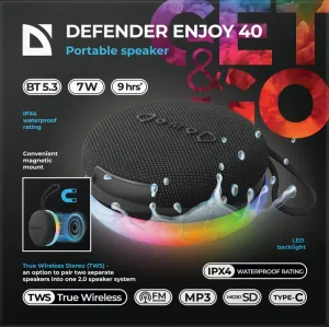 Defender - Hordozható hangszóró Enjoy 40