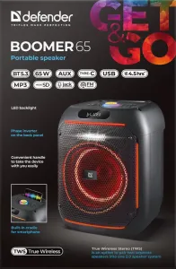 Defender - Hordozható hangszóró Boomer 65