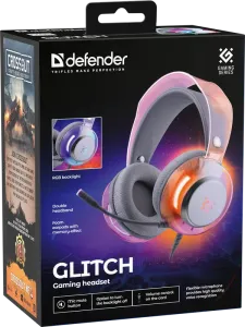 Defender - Gamer fejhallgató Glitch