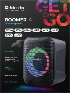 Defender - Hordozható hangszóró Boomer 14