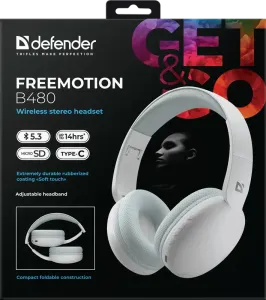 Defender - Vezeték nélküli sztereó headset FreeMotion B480