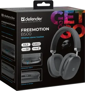 Defender - Vezeték nélküli sztereó headset FreeMotion B500