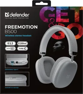 Defender - Vezeték nélküli sztereó headset FreeMotion B500