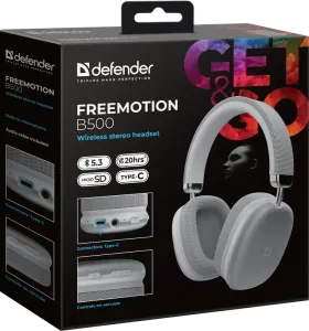 Defender - Vezeték nélküli sztereó headset FreeMotion B500