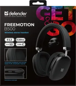 Defender - Vezeték nélküli sztereó headset FreeMotion B500