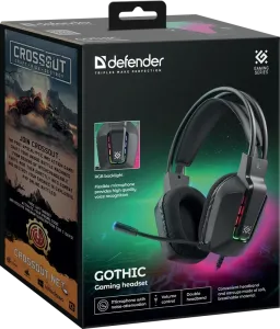 Defender - Gamer fejhallgató Gothic