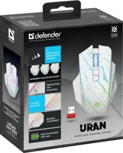 Defender - Vezeték nélküli gamer egér Uran GM-503