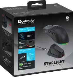 Defender - Vezeték nélküli gamer egér Starlight GM-186