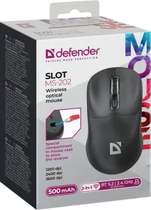 Defender - Vezeték nélküli optikai egér Slot MS-202