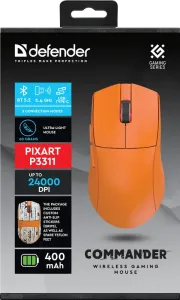 Defender - Vezeték nélküli gamer egér Commander GM-511
